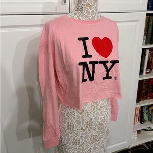 Pink I Love NY Crop Top